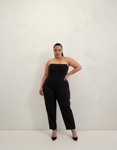 Plus Size Autumn Women's Jumpsuits Casual Basics Solid Color Sleeveless Off Shoulder Ankle Slim Daily Jumpsuits