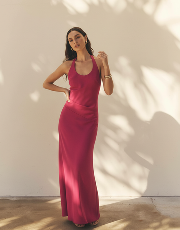 Autumn Dresses Women's 2025 Elegant Plain Sleeveless Halter Neck Draped Midi Basics Dating Dresses