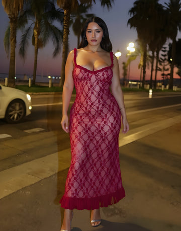 Autumn Dresses Women's 2025 Sexy Plain Jacquard Sleeveless V-Neck Flounce Midi Dating Bodycon Dresses