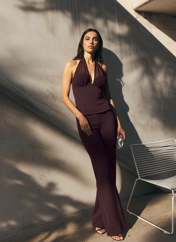 2025 Women's Summer Cardigan Elegant Solid Color Sleeveless Halter Neck Daily Basic Cardigan