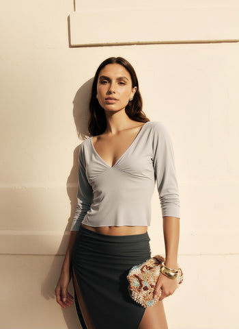 Women's Sets Autumn Winter Fashion Chic 2025 Elegant Trendy Plain Long Sleeve V Neck Midi Skirts Casual Sets