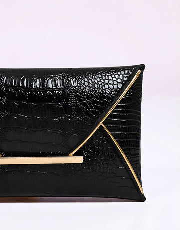 Elegant 2025 Womens Crocodile Print Evening Clutch Bag Luxury Fashion Designer Leather Party Purse