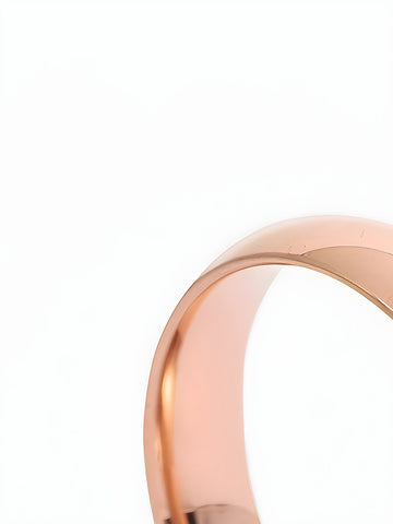 Elegant 2025 Rose Gold Band Ring for Women Dainty Shiny Comfort Fit Wedding Ring Luxury Minimalist Fine Jewelry Gift for Her