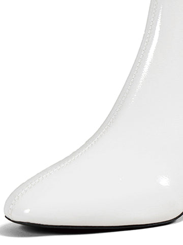 Women 2025 Fashion White Casual Boots Stylish Comfortable Lightweight Versatile Trendy Winter Ankle Booties Waterproof