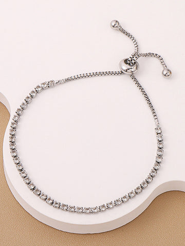 2025 Elegant Women's Delicate Gold Tone Chain Bracelet Shiny Minimalist Dainty Jewelry Gift for Her Everyday Wear