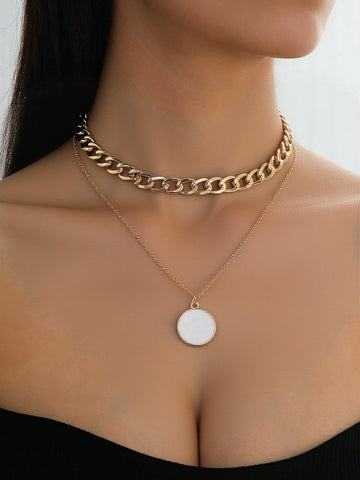 2025 Fashion Gold Layered Necklace Set for Women Elegant Statement Luxury Chic Everyday Fine Layering Necklaces Jewelry