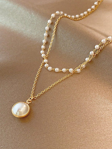 Elegant 2025 Womens Layered Pearl Choker Necklace Dainty Everyday Luxury Jewelry Gift