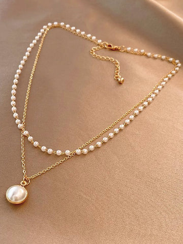 Elegant 2025 Womens Layered Pearl Choker Necklace Dainty Everyday Luxury Jewelry Gift