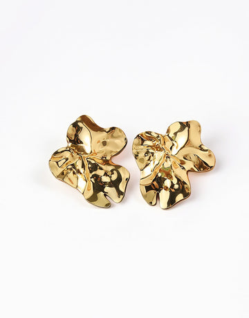 Elegant Floral Earrings For Women 2025 Gold Plated Spring Flower Studs Delicate Minimalist Daily Dainty Jewelry Gift