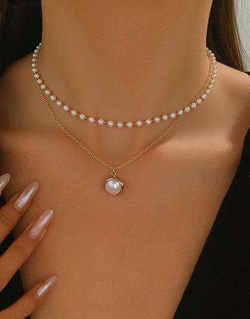 Elegant 2025 Womens Layered Pearl Choker Necklace Dainty Everyday Luxury Jewelry Gift