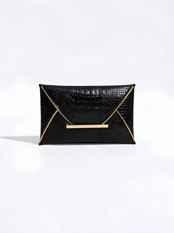 Elegant 2025 Womens Crocodile Print Evening Clutch Bag Luxury Fashion Designer Leather Party Purse