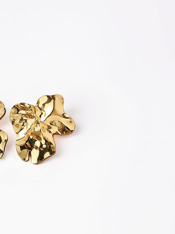 Elegant Floral Earrings For Women 2025 Gold Plated Spring Flower Studs Delicate Minimalist Daily Dainty Jewelry Gift