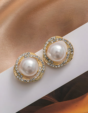 2025 Dainty Shimmering Pearl Stud Earrings for Women Elegant Minimalist Everyday Jewelry Gift