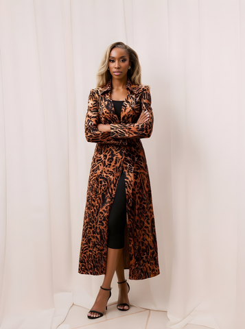 Autumn Blouses Women's 2025 Chic Leopard Print Tie Waist Long Sleeve Half Open Collar Daily Blouses