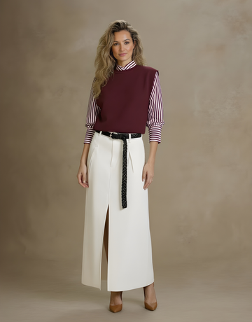 Women's Autumn Sweater Decent Stripes Patchwork Long Sleeve Baseball Collar False Two Pieces Daily Sweater