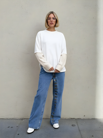 2025 Autumn Women's T-Shirts Fashion Solid Color Drop-Shoulder Sleeve Crew Neck Daily Basic T-Shirts