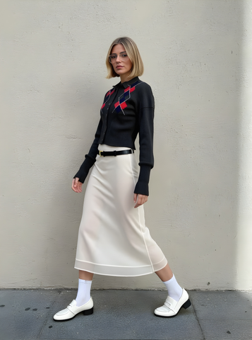 Women's Cardigan Autumn Chic Checked & Geometric Print Long Sleeve Crew Neck Button Front Daily Basic Cardigan