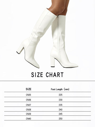 2025 Fall Winter Women White Knee High Boots Fashion Stylish Comfortable Casual Wear Outdoor NonSlip Warm Cold Weather Boots