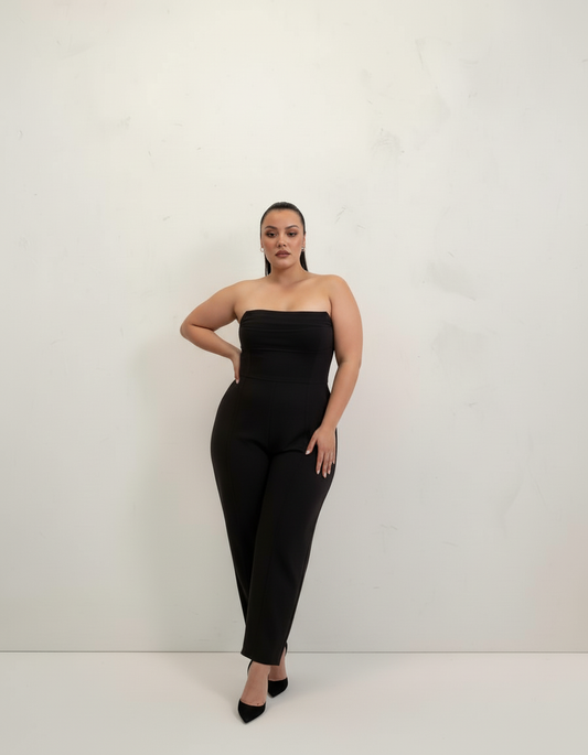 Plus Size Autumn Women's Jumpsuits Casual Basics Solid Color Sleeveless Off Shoulder Ankle Slim Daily Jumpsuits