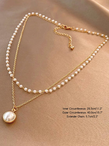 Elegant 2025 Womens Layered Pearl Choker Necklace Dainty Everyday Luxury Jewelry Gift