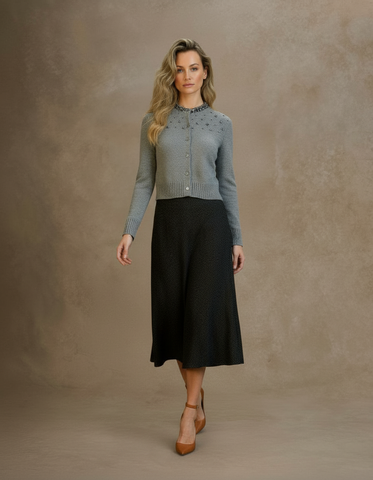 Women's Autumn Sweater 2025 Simple Decent Plain Long Sleeve Round Neck Button Front Regular Fit Basics Sweater