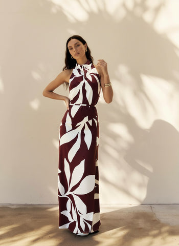 Women's Dresses Summer Daily Basic Full Print Sleeveless Crew Neck Tie Waist Vacation Maxi Dresses