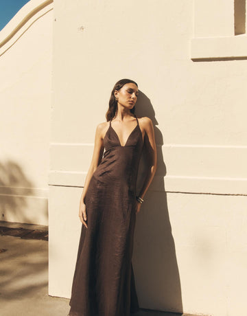 Women's 2025 Summer Dresses Daily Basic Solid Color Sleeveless Halter Neck Vacation Maxi Skinny Fit Dresses