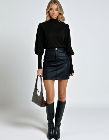 Half Turtleneck Sweater Slim Fit Knitted Top for Women Autumn Winter Inner Wear Pullover Outer Wear European Style Wholesale