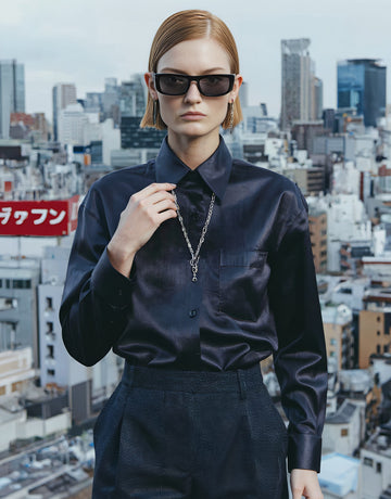 Autumn Shirt Fit Style Casual Collar Stand Up Regular Length Top Women's Fashion Clothing