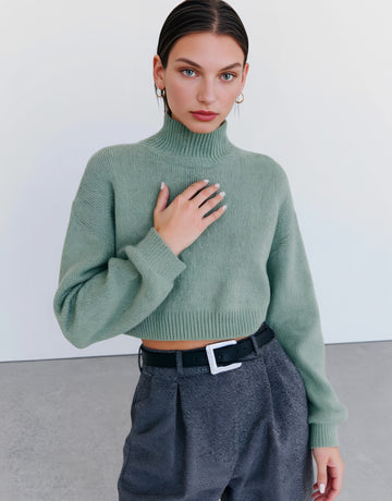 Winter Sweater Long Sleeve Turtleneck Fit Body Straight Tube Cuff Casual Style Regular Length Women's Top Fashion Clothes