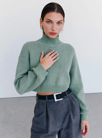 Winter Sweater Long Sleeve Turtleneck Fit Body Straight Tube Cuff Casual Style Regular Length Women's Top Fashion Clothes