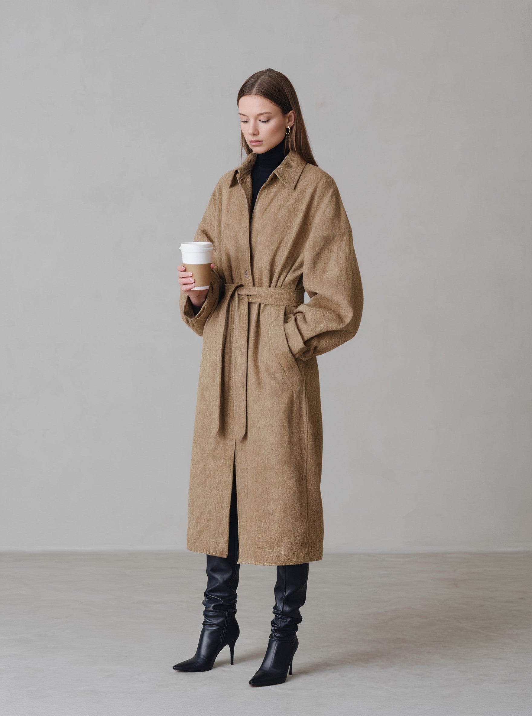 Casual Style Winter Coat Regular Length Top Women's Fashion Outerwear for Cold Weather Comfortable Fit Big Coat