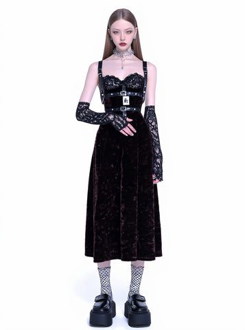 Autumn Casual Fit A-Line Midi Dress Sleeveless Gown For Women Comfortable Style-Free Lengthened Skirt Fashionable Design