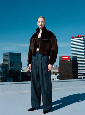 Cotton-Padded Jacket Long Sleeve Casual Straight Sleeve Regular Length Women's Top For Autumn Season Comfortable Fit