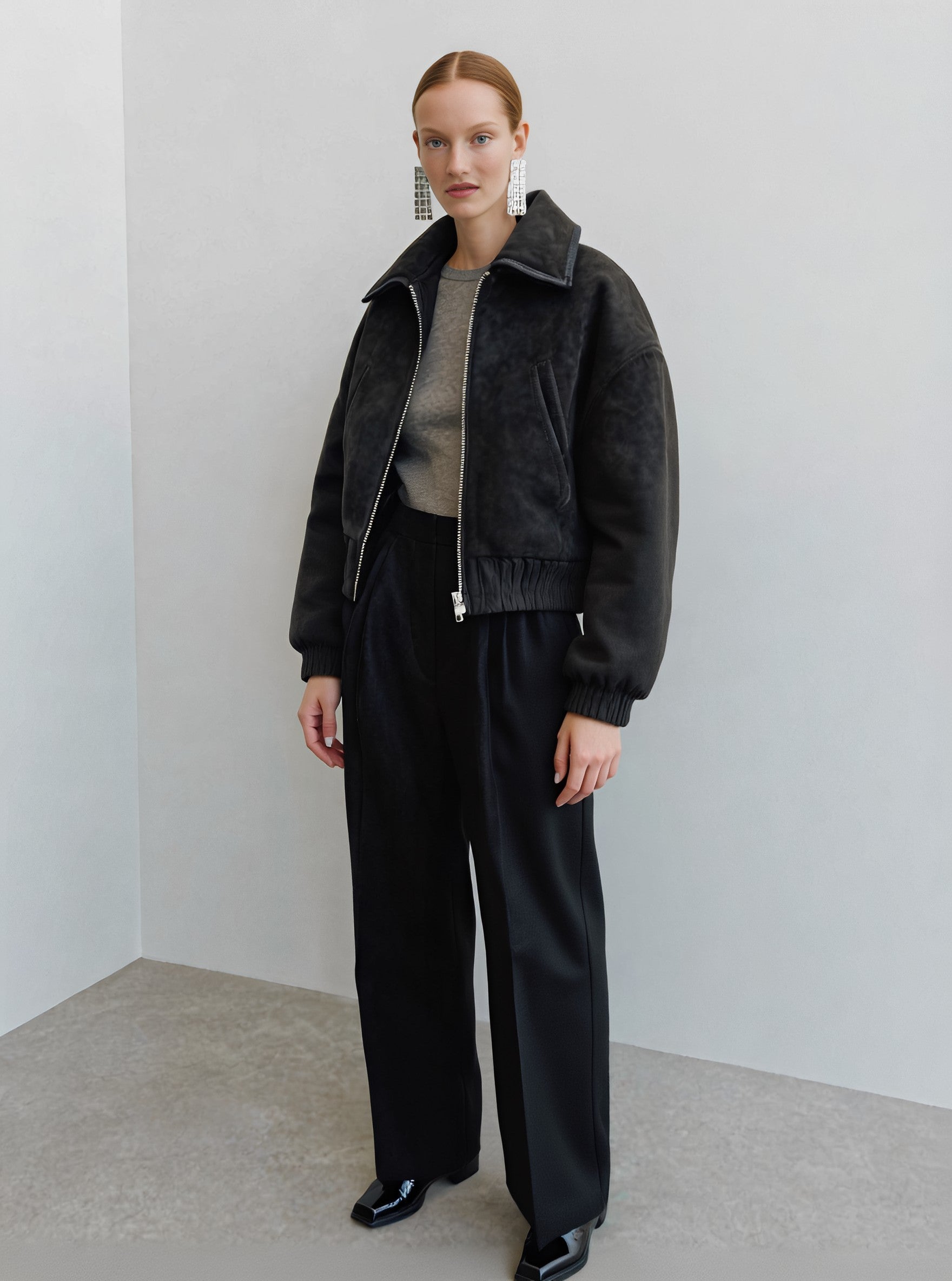 Casual Collared Winter Jacket Women's Topwear Fashion Style Flip Collar Outerwear for Cold Weather Seasons