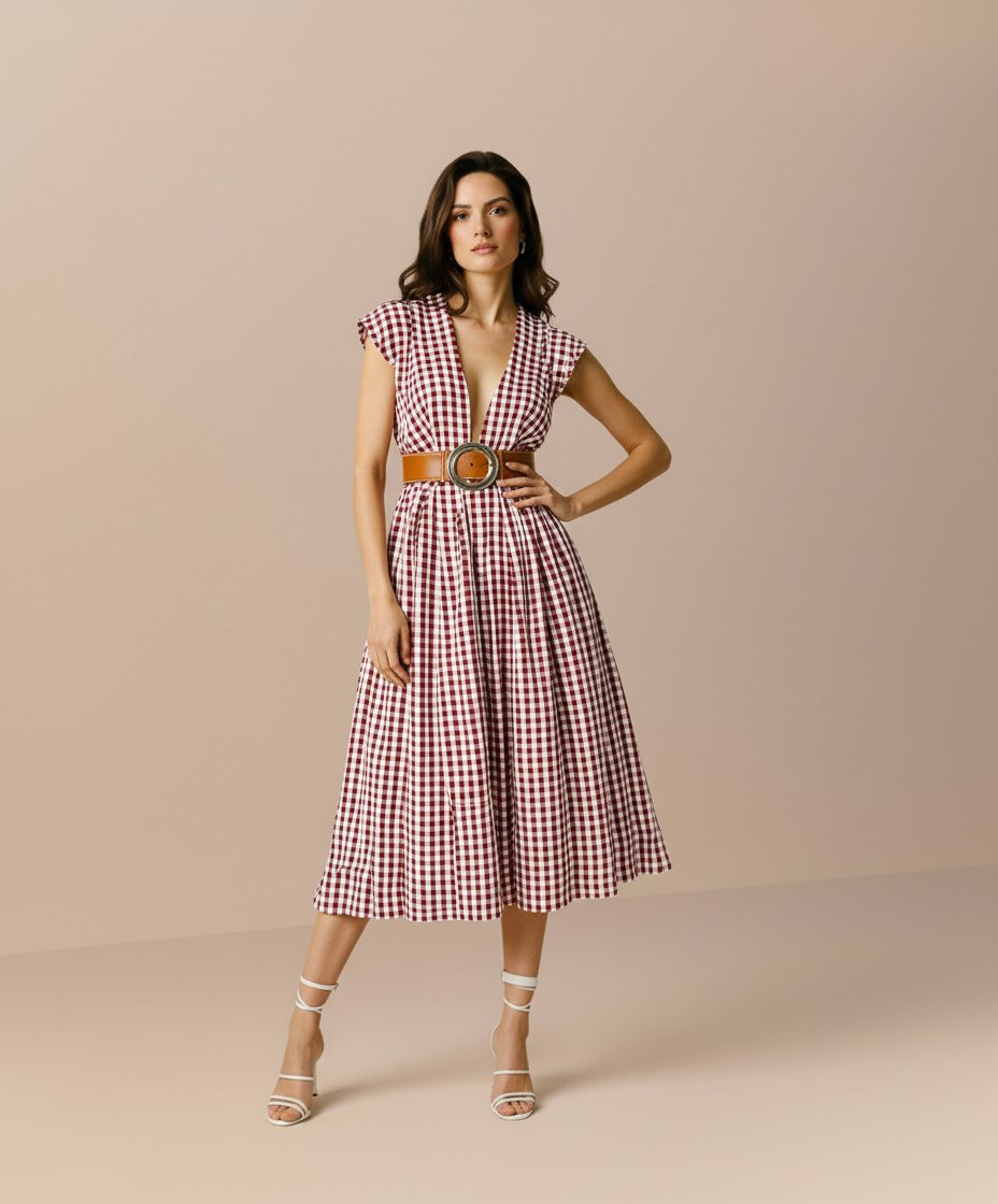 Casual Autumn Winter Dress V-Neck Sleeveless Midi Skirt Style Body-Fitting Women's Clothing Fashionable Trendy Long-Quality