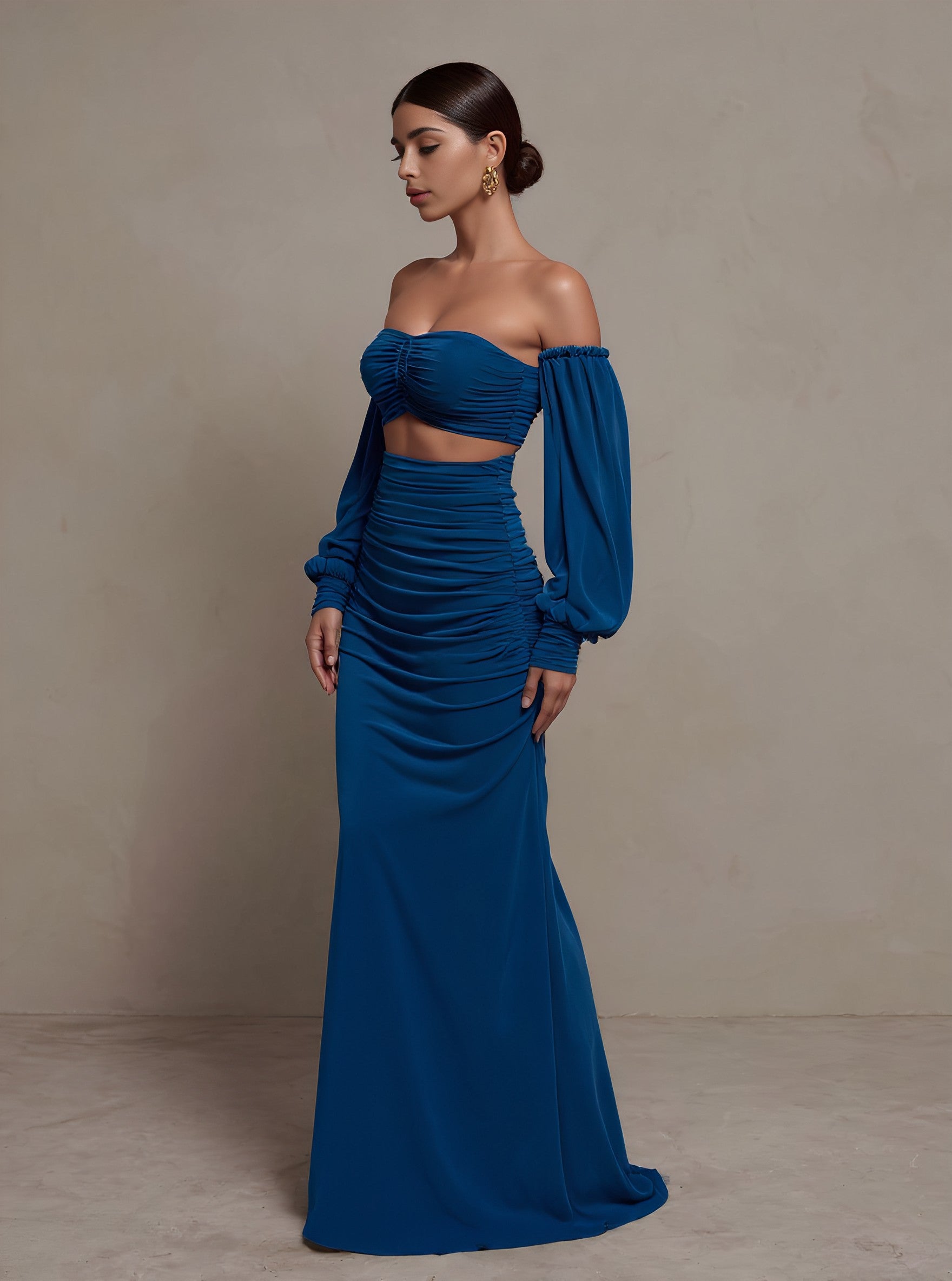 Casual One-Shoulder Skirt Suit For Autumn Fashionable Elegant Women's Ensemble Ideal For Various Occasions