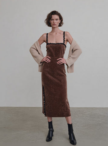 Autumn Tight Fit Wrap Dress Casual Style Mid-Length Gown With Strap No Collar Skirt Type Women's Fashion Dress