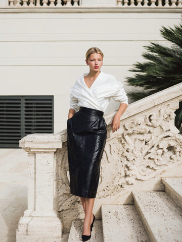 Women's Autumn Skirts Basics High Street High Waist Midi Wrap Long Casual Skirts