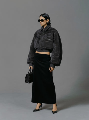 Cotton-Padded Jacket Long Sleeve Casual Style Straight Sleeve Winter Clothes Women's Top Regular Length Fashionable Outerwear