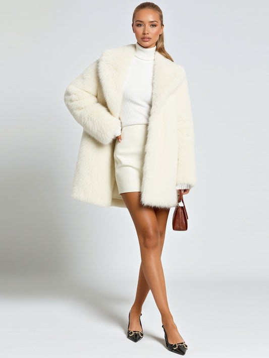 Women's Coats Fashion Elegant Winter Solid Color Long Sleeve Round-Neck Button Front Dating Coats For Women