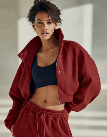 Autumn Jackets 2025 Women's Casual Plain Long Sleeve Stand Collar Separated Zipper Daily Jackets