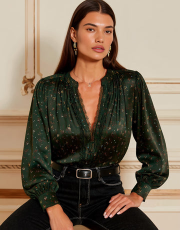 Little Shirt Autumn Casual Fit V Neck Top Regular Length Style Comfortable Women's Fashion Upperwear