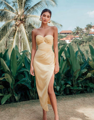 Women's Dresses Summer Daily Fashion 2025 Plain Sleeveless Sweetheart Neck Midi Bodycon Beach Dresses