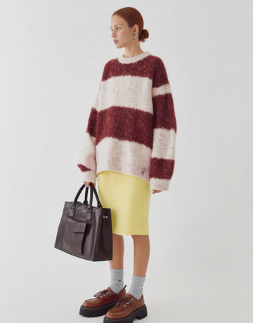 Loose Fit Long Sleeve Round Neck Sweater Winter Casual Wear Straight Tube Sleeve Comfortable Length Regular Style Women's Top