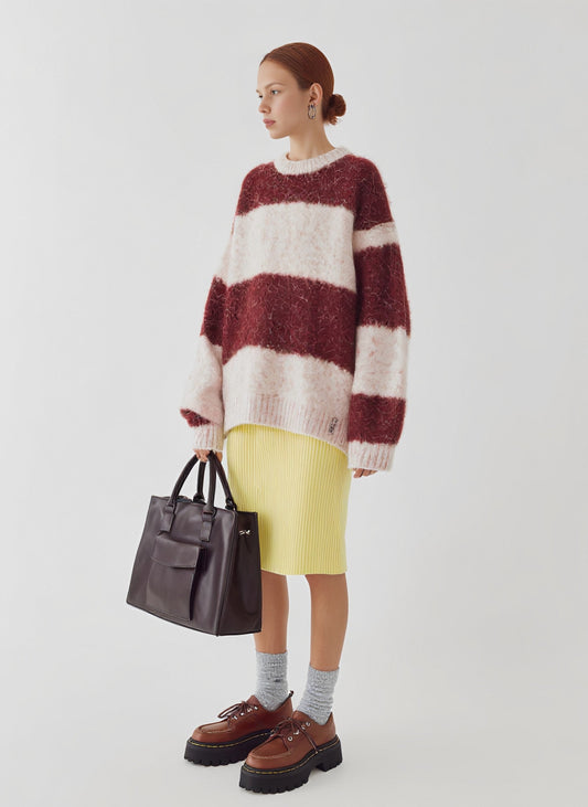 Loose Fit Long Sleeve Round Neck Sweater Winter Casual Wear Straight Tube Sleeve Comfortable Length Regular Style Women's Top