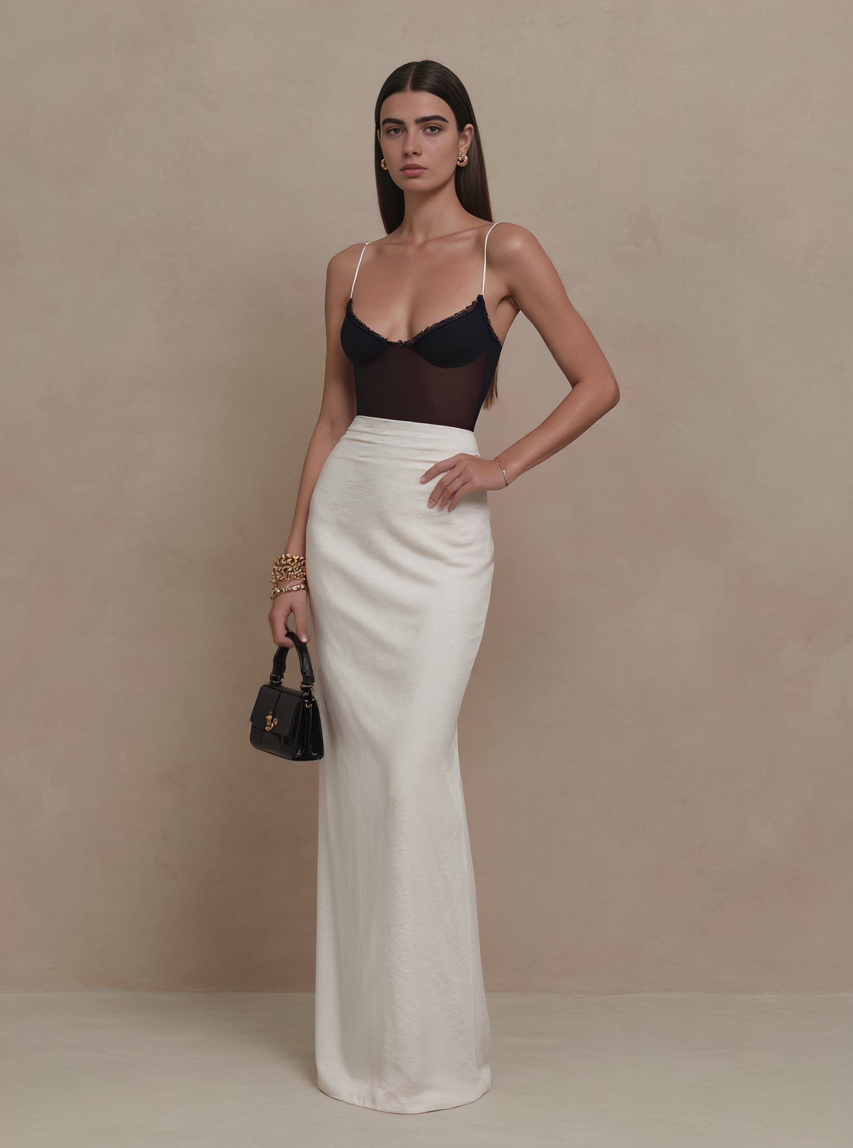 Autumn Tight Fit Midi A-Line Skirt Casual Style Regular Waistline Women's Fashion Half Skirts Casual A-Line Midi Skirt