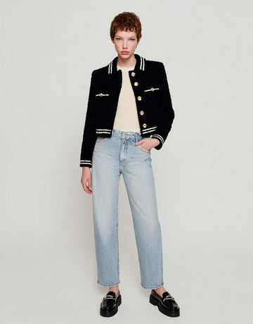 Women's Lightweight Jackets Autumn Winter Daily 2025 Stylish Chic Striped Long Sleeve Round Neck Lightweight Jackets