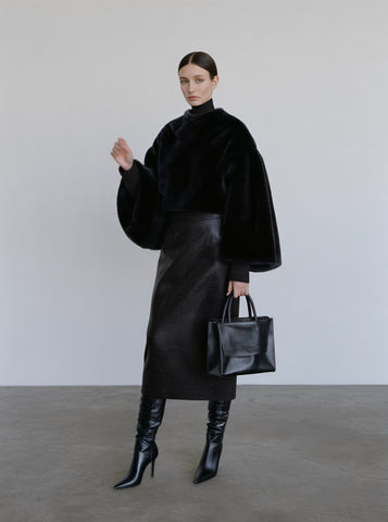 Fur One Women's Casual Style Fur Coat Winter Clothes Integrated Leather And Fur Jacket