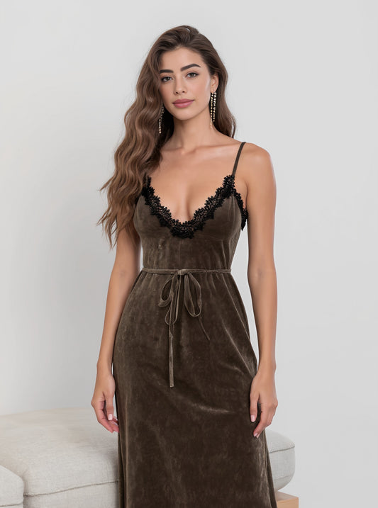 Casual Dress Autumn Mid-Length Skirt Strapless Fit Style Women's Clothing Fashionable Casual Gown